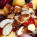 Strawberry Peach Salad with Glazed Almonds