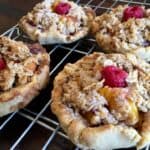 Vegan peach raspberry breakfast pies