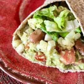 Vegan Cauliflower Rice and Bean Burrito