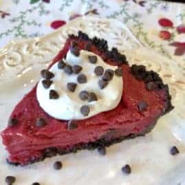 Vegan Raspberry Sorbet Pie With Cookie Crust