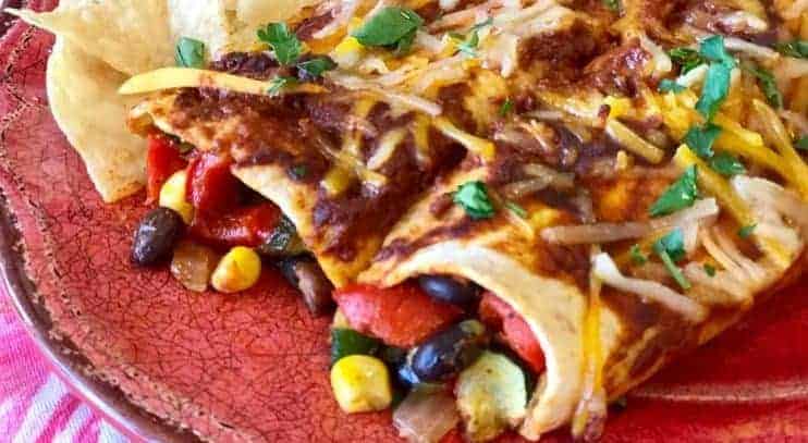 Easy Black Bean Veggie Enchiladas