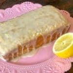 Vegan Pound Cake with Fresh Lemon Glaze on a plate