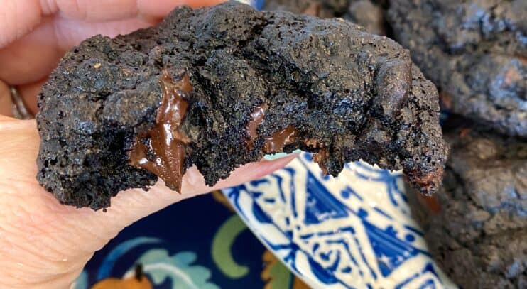 Fudgy Oil-Free Midnight Chocolate Chunk Cookies