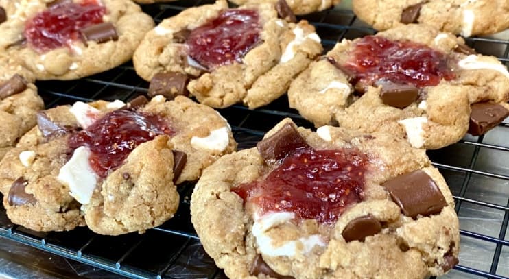 Raspberry White Chocolate Chunk Cookies (Vegan and Gluten Free)