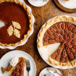 An assortment of pies on a table